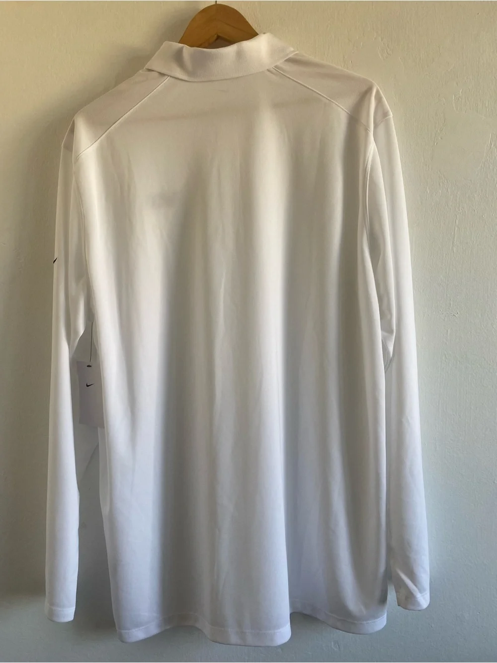 NWT Nike Golf V3 Polo Long Sleeve Shirt Size XL White Athletic